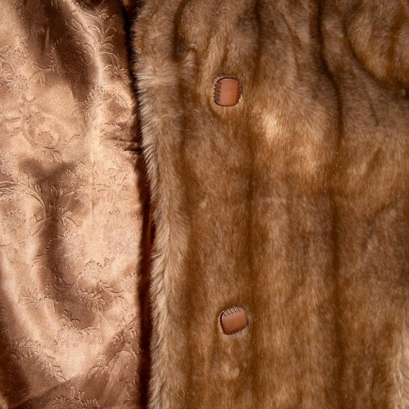 Vintage Hillman's New York Brown Faux Fur Vest Small / Medium - Picture 6 of 8